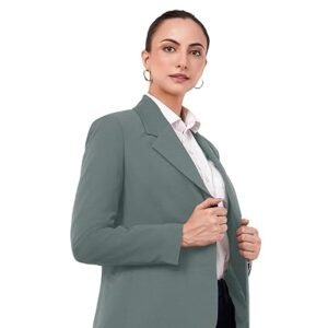 Visit the SaintX Store SaintX Women's Premium Formal Blazer | Fully Lined | Regular Fit | 4-Way Stretchable Ultra-Light Fabric | Fashion-Forward | Office/Meetings (WB01)
