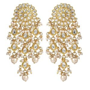 Karatcart Womens Gold Plated Kundan Tassel Earrings