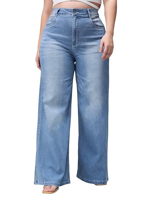 Miss Chase A+ Women's Bootcut High Rise Regular Length Stretchable Denim Jeans