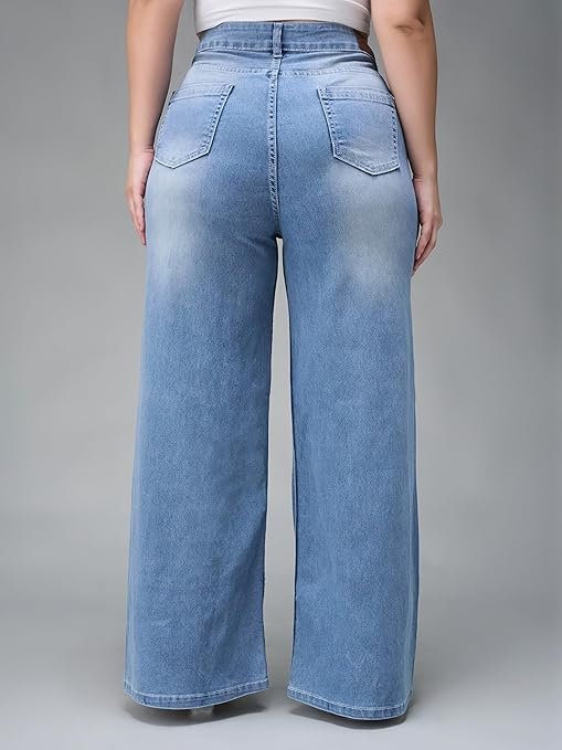 Miss Chase A+ Women's Bootcut High Rise Regular Length Stretchable Denim Jeans - Image 2