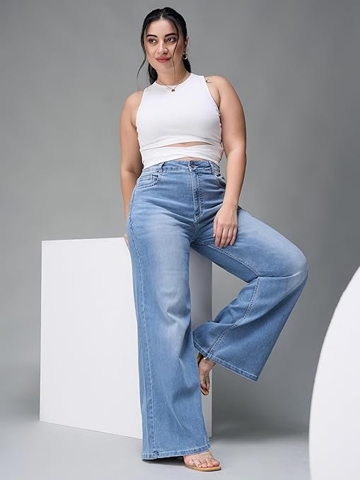 Miss Chase A+ Women's Bootcut High Rise Regular Length Stretchable Denim Jeans - Image 3