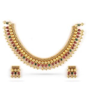 Rubans Gold Plated Necklace Set Traditional Statement Jewellery Gift for Women & Girls
