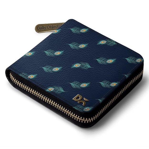 DailyObjects Women's Zip Wallet | Made with Vegan Leather Material | Carefully Handcrafted | Holds up to 8 Cards | Slim and Easy to Fit in Pocket | Coin Pocket with Button Closure | Carefully Handcrafted