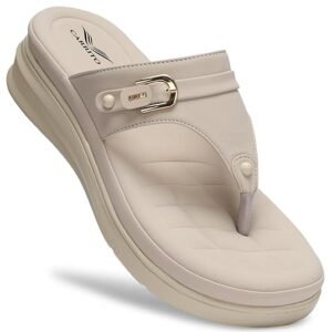 Carrito, Women Wedge Heels Thong Sandals| Comfortable Flats Sandals | Comfort Orthopaedic Sandals for Women| Doctor Slippers/Flip-Flops | Arch Support & Heel Cushion | Lightweight Anti-Skid Sole | Ultra-Cushioned Shock Absorbing Footbed | Available in Open Toe & Toe Separator Style